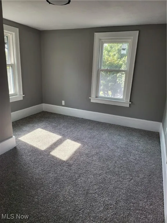 Spare room with plenty of natural light and carpet flooring