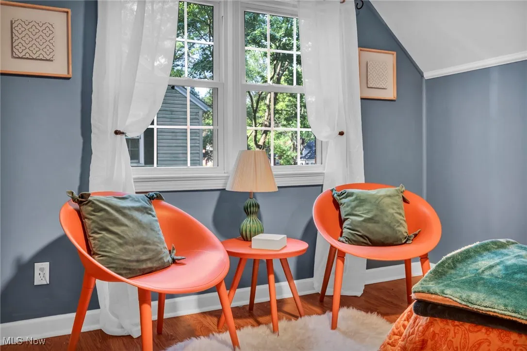 Second floor bedroom seating area.