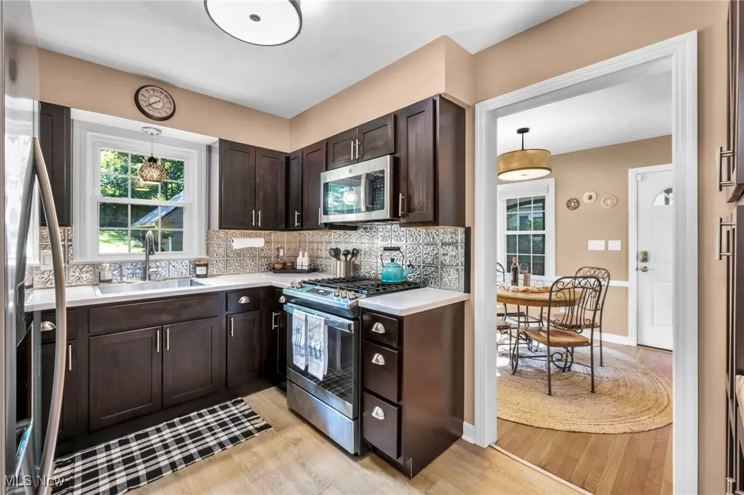 Kitchen featuring stainless steel appliances.
