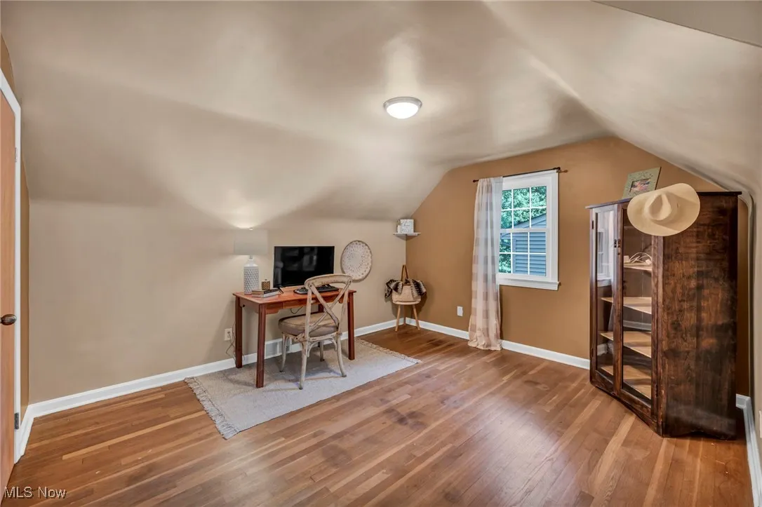 Second floor office space with two windows for plenty of natural light and closet for storage.