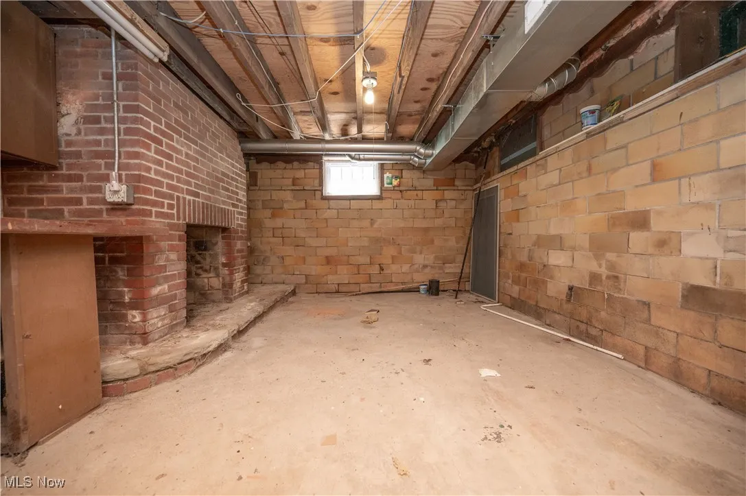 View of below grade area