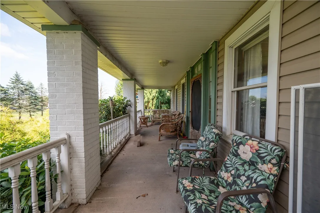 View of covered porch