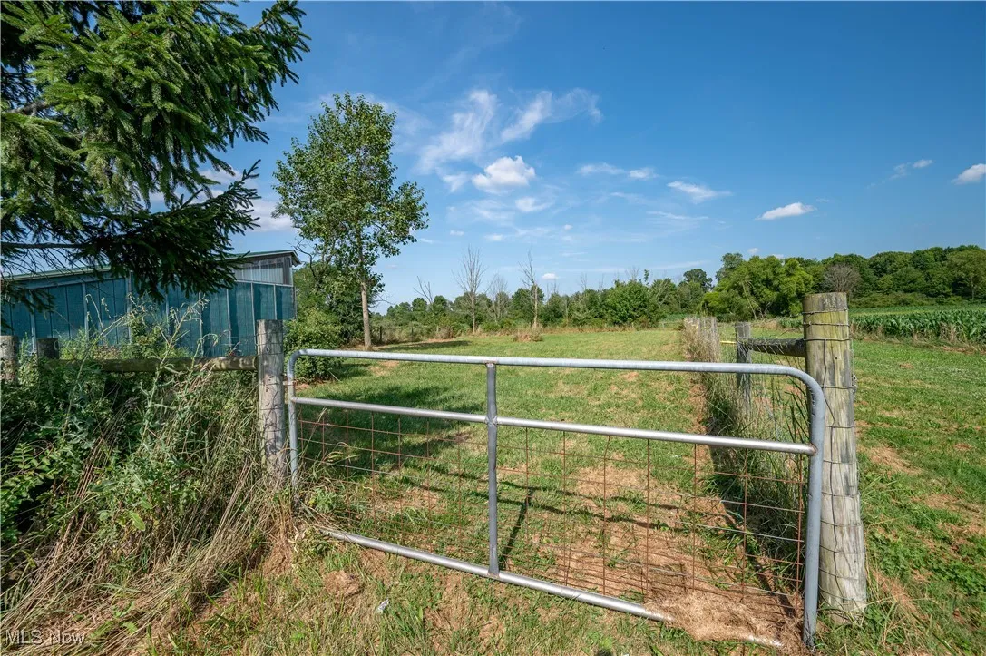 Gate featuring a rural view