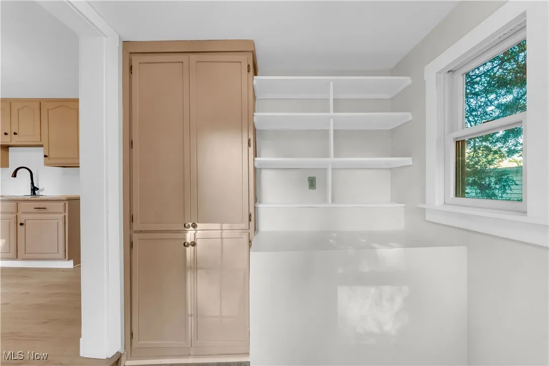 Storage area with a sink