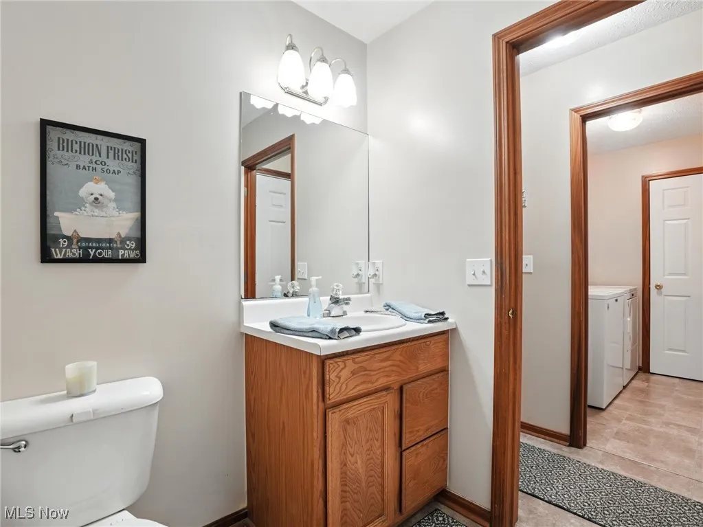 Powder room on the first.