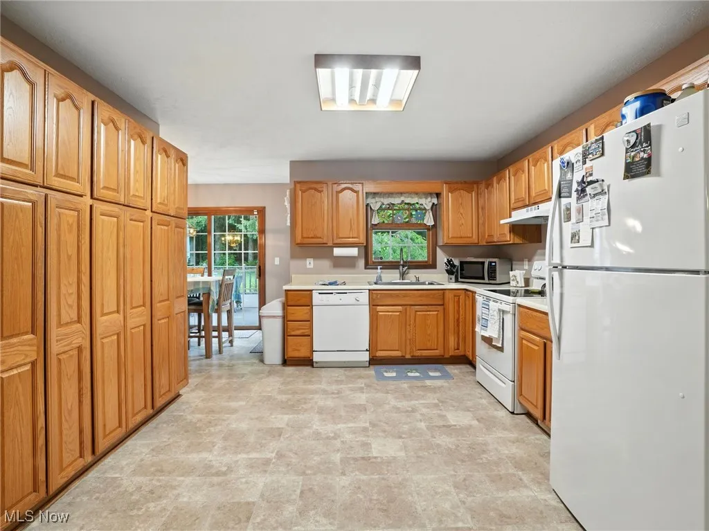 Plenty of cabinets and storage.