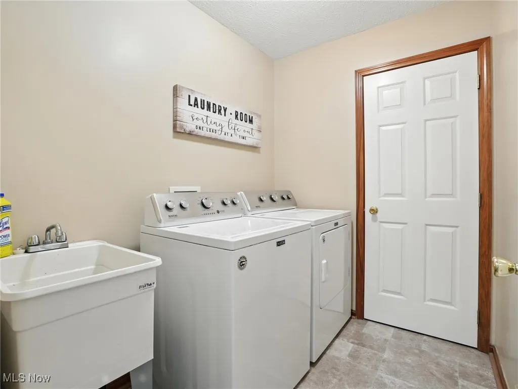 Laundry off of garage.
