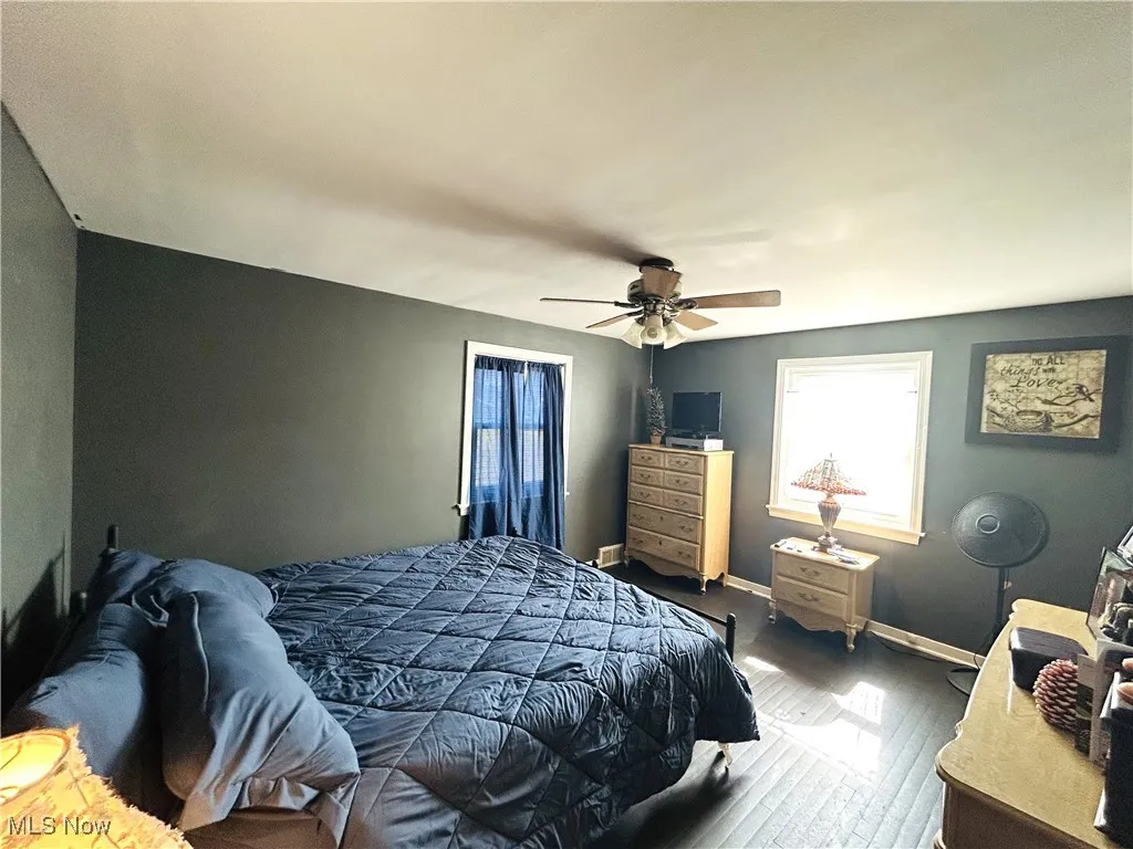 Bedroom with ceiling fan