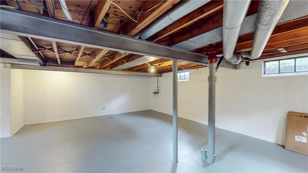 Basement with plenty of natural light