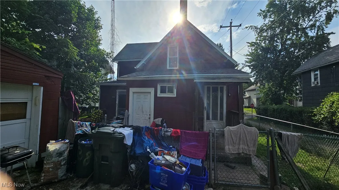 Rear view of property