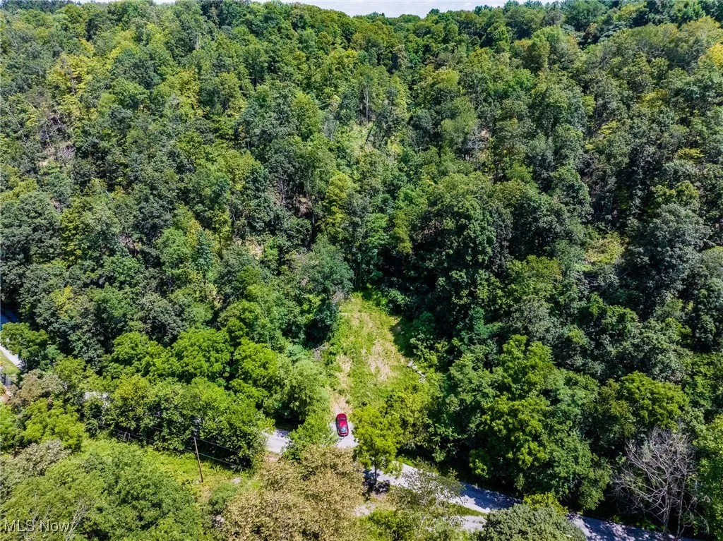 Drone / aerial view of a heavily wooded area