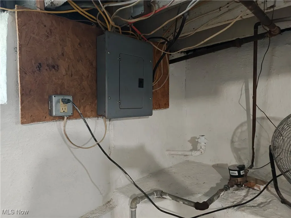 Utility room with electric panel