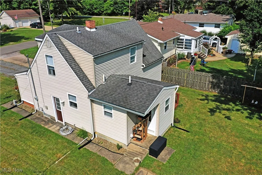 Aerial view of residential area