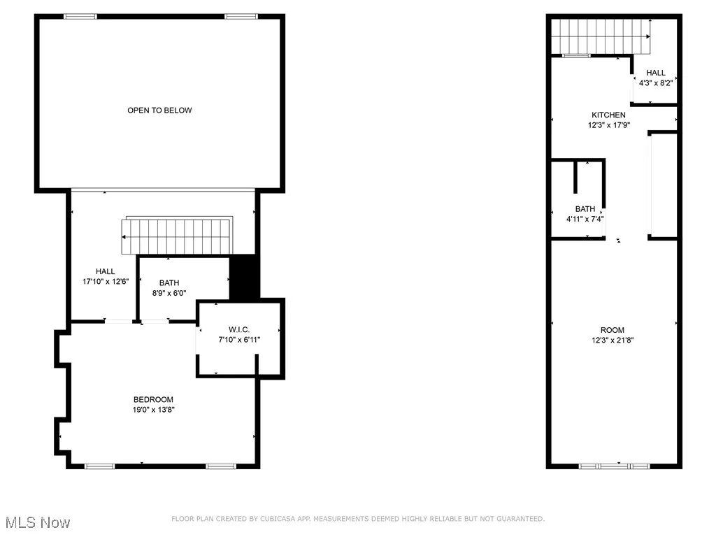Second floor over the main living space (left) Second floor over the attached garage (right)