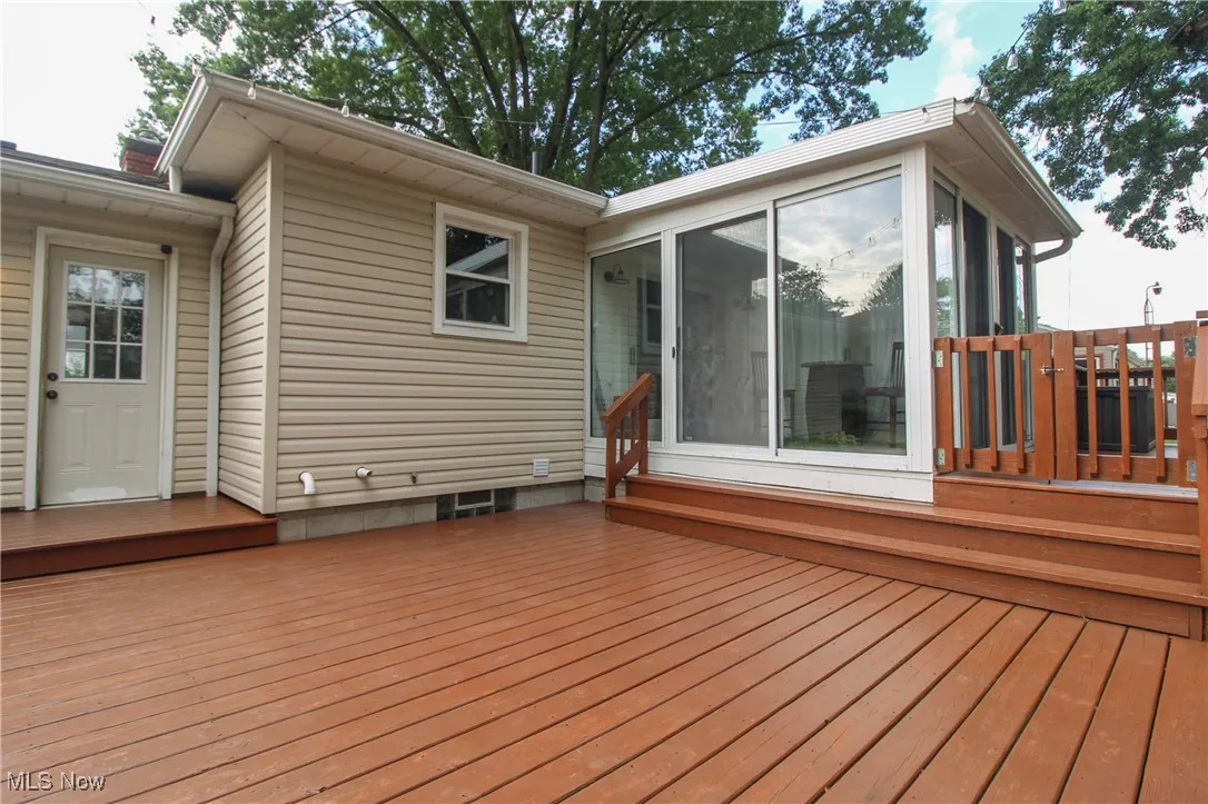 Deck with a sunroom