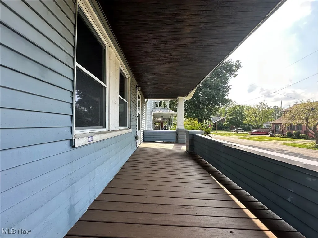 View of wooden deck