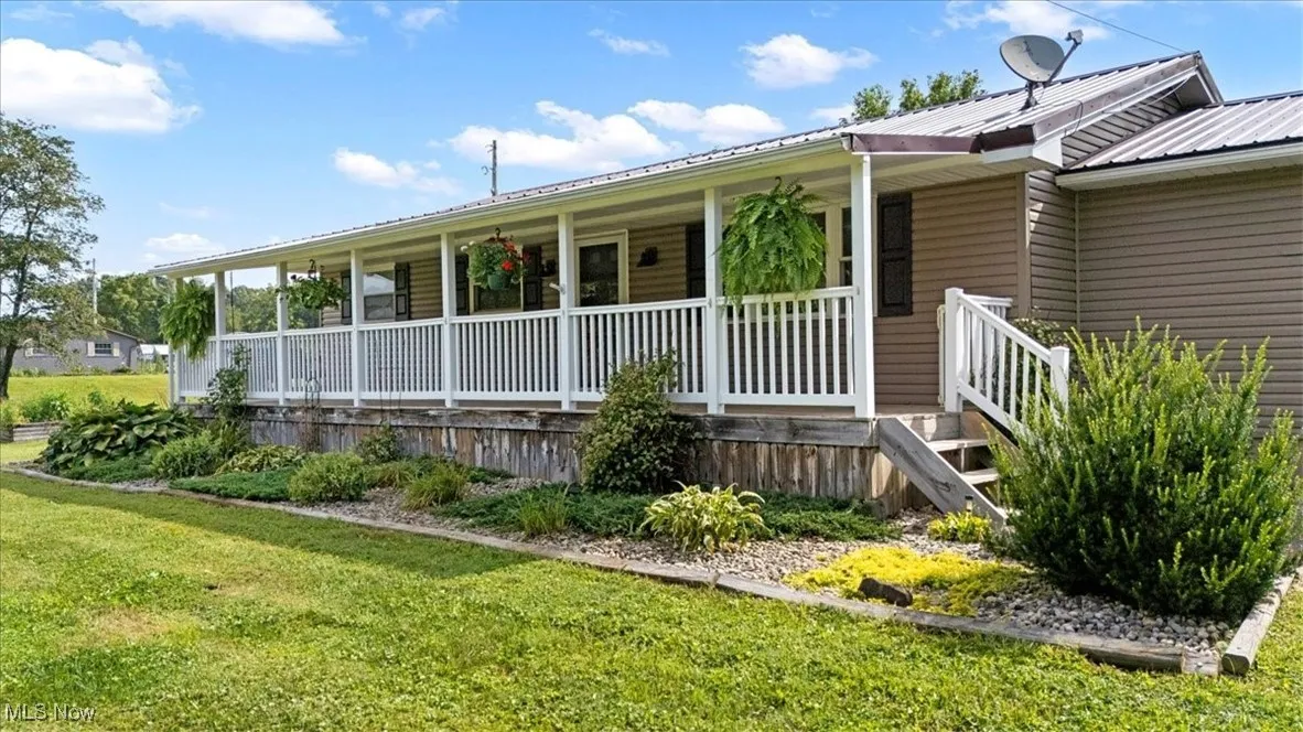 Welcoming covered front porch