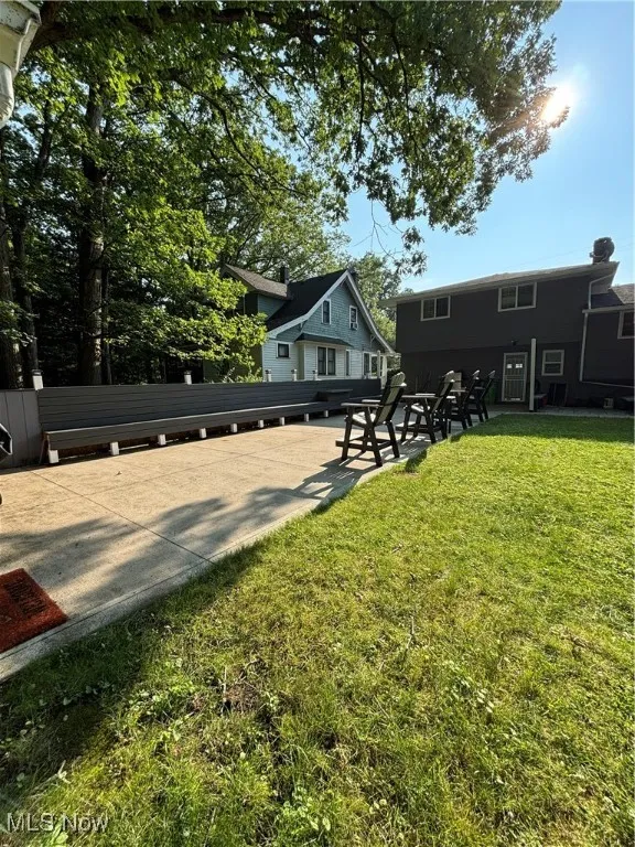 Back yard grass area