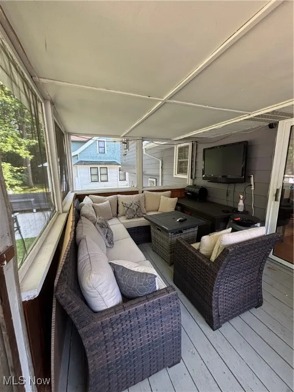 Enclosed sunroom