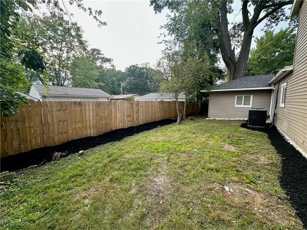 View of fenced yard