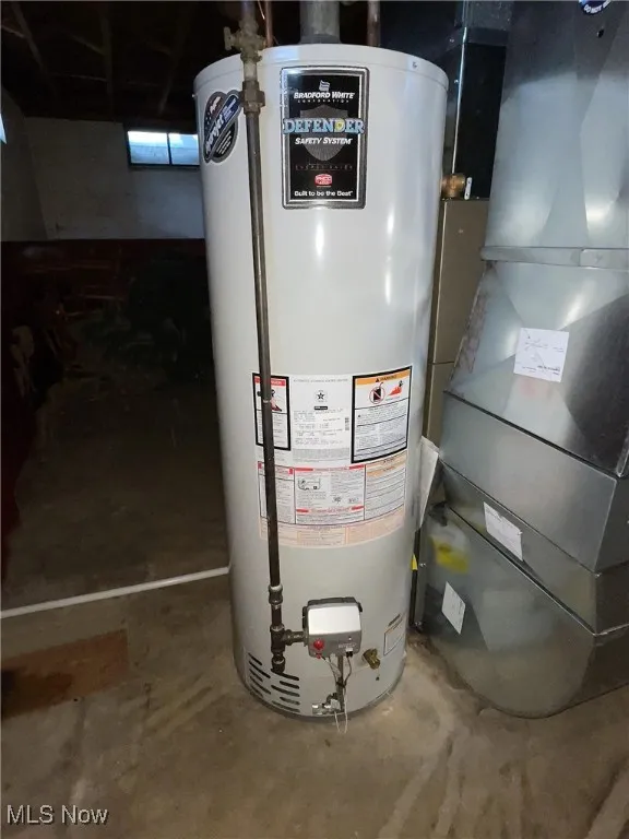 Bradford White water heater.
