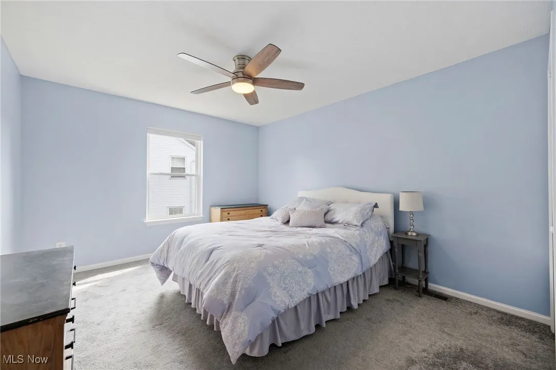 Bedroom #4 Carpeted with ceiling fan