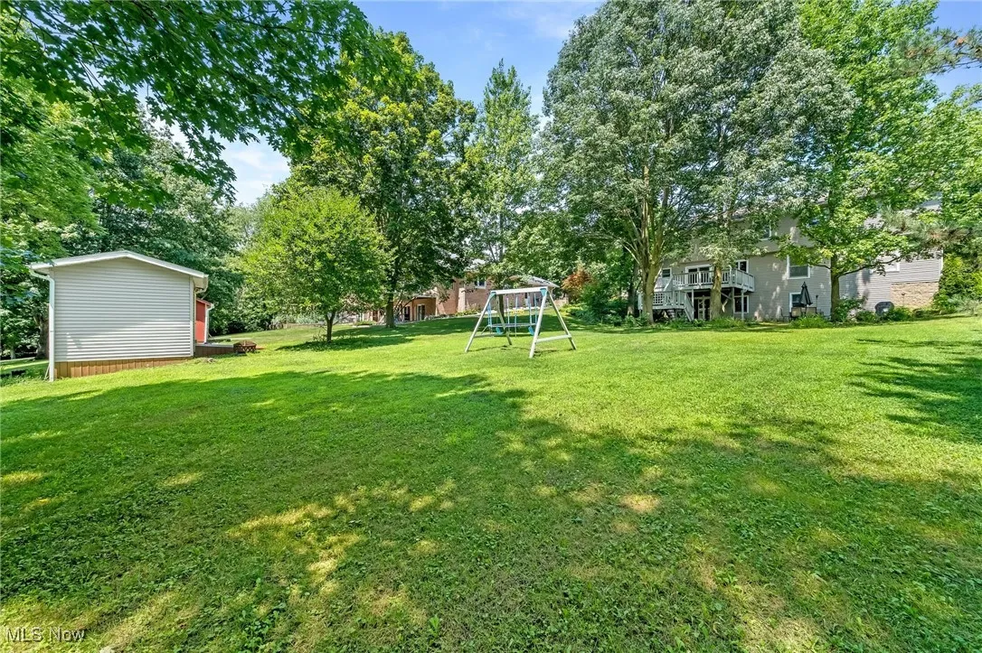 Backyard with native trees