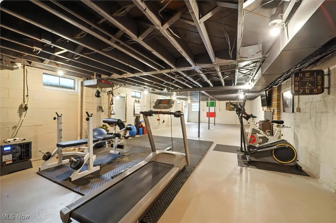 Exercise room with healthy amount of natural light