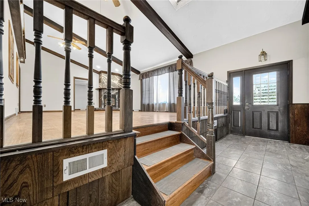 Marble foyer entrance.