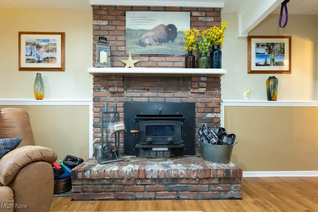 Living room featuring wood finished floors