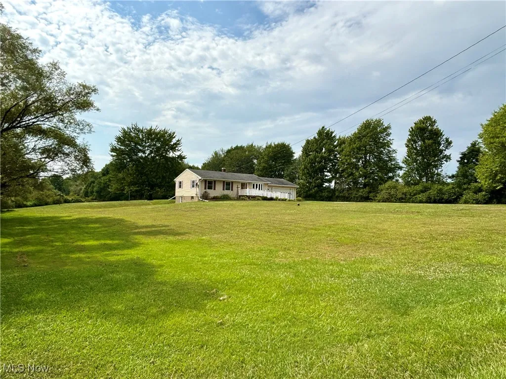 View of front of structure from the road