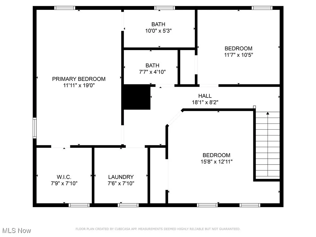 Upper level floor plan