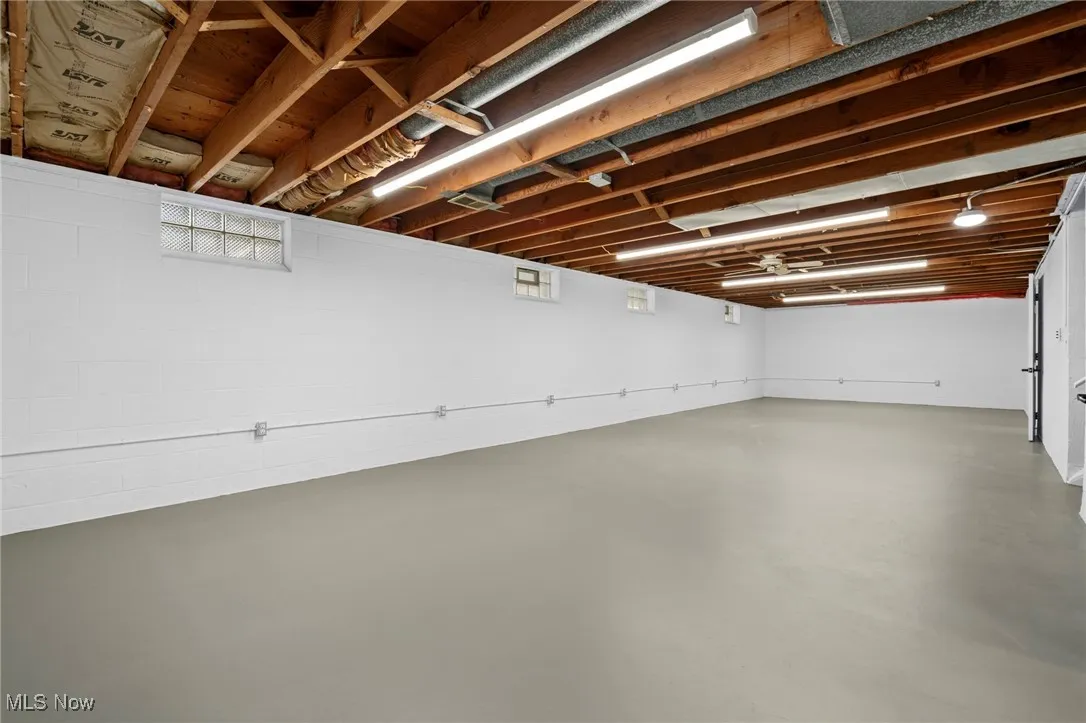 View of below grade area