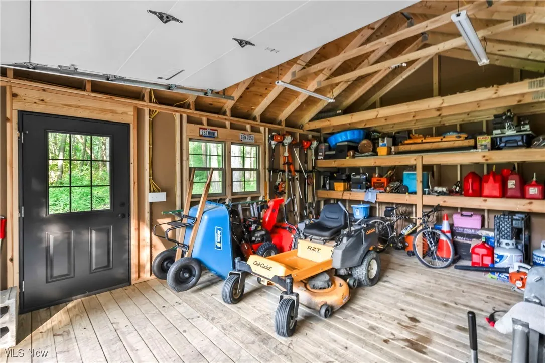 Storage room featuring a garage