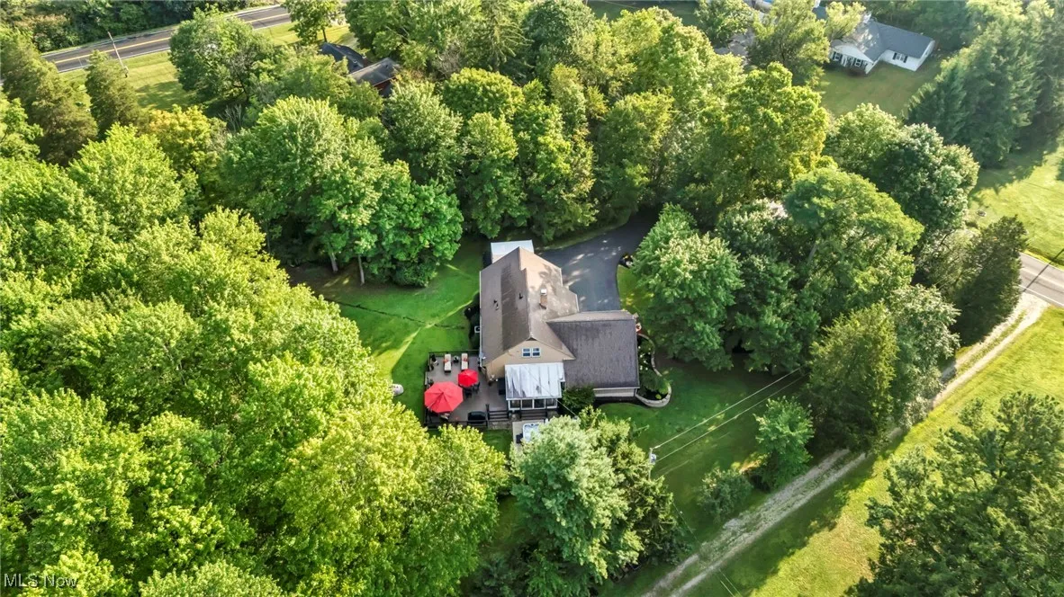 View from above of property
