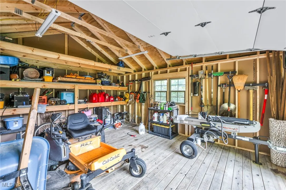 Storage area featuring a garage