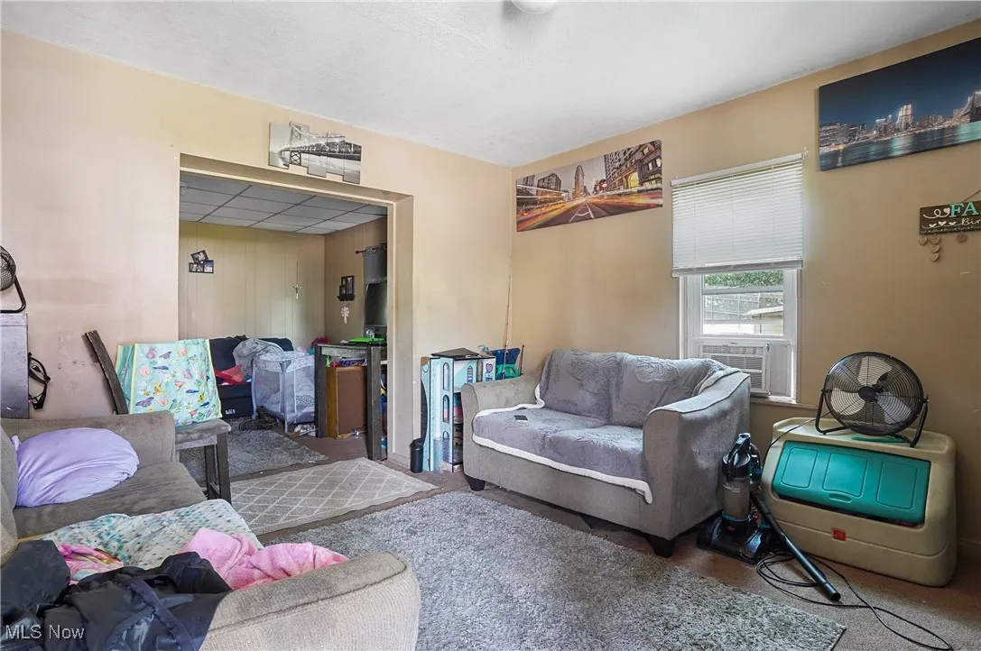 View of carpeted living room