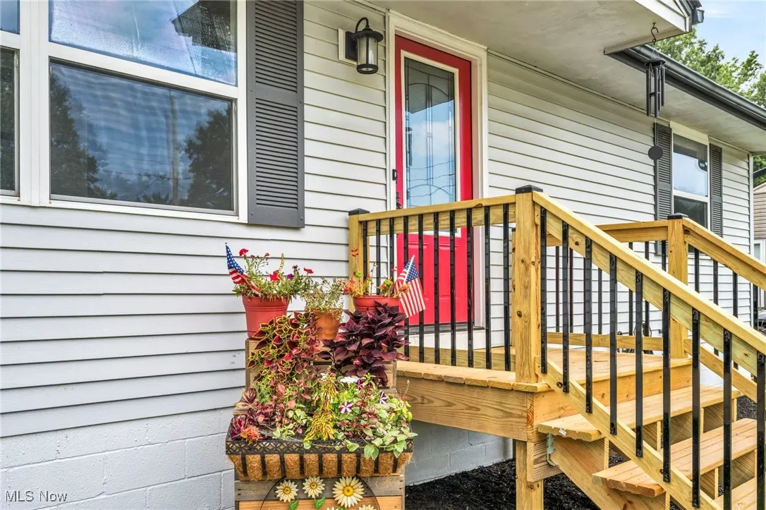 View of wooden deck