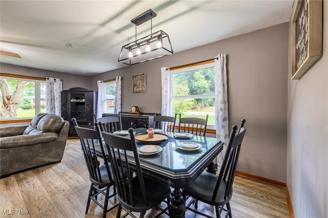 Dining room featuring light wood finished floors and plenty of natural light