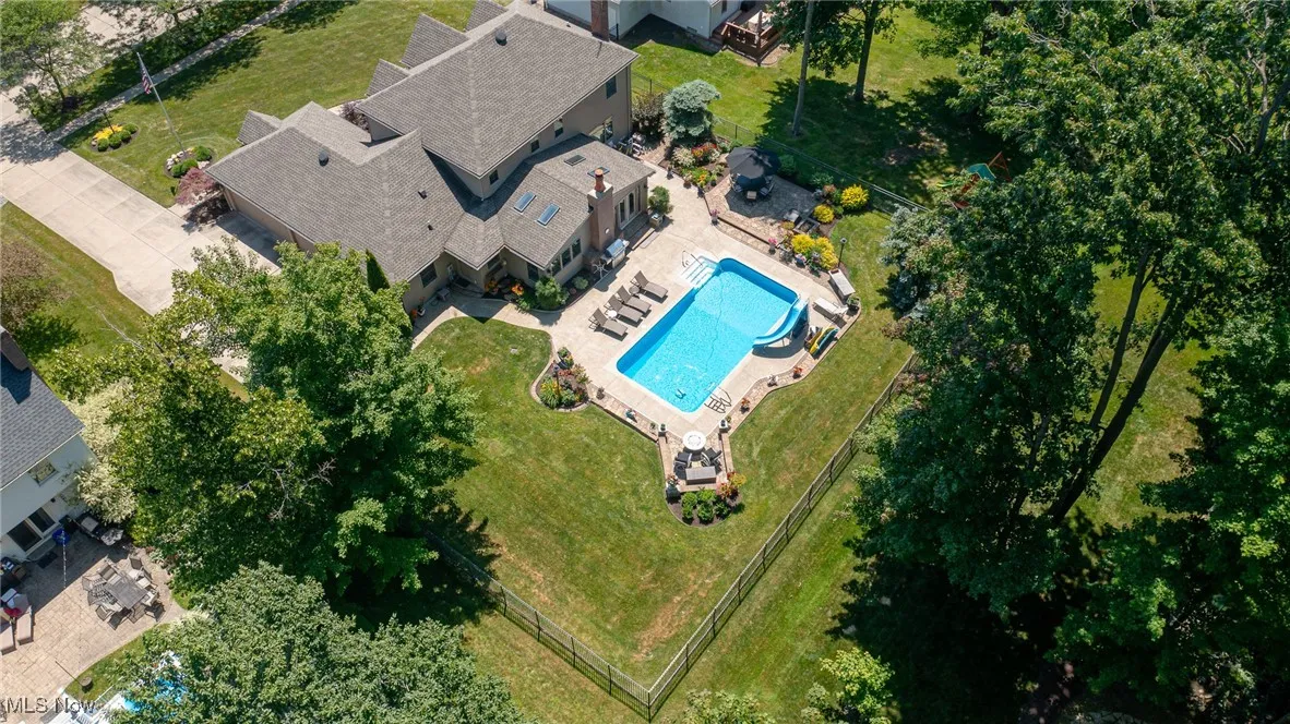 Bird's eye view of a pool