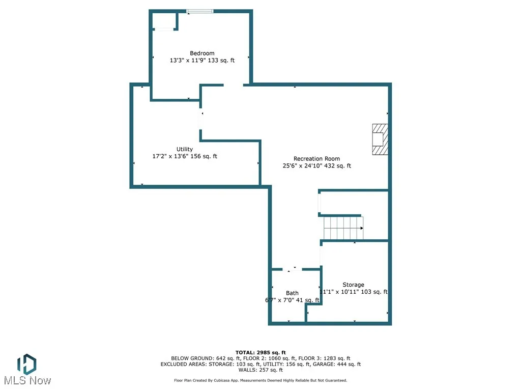 View of property floor plan basement