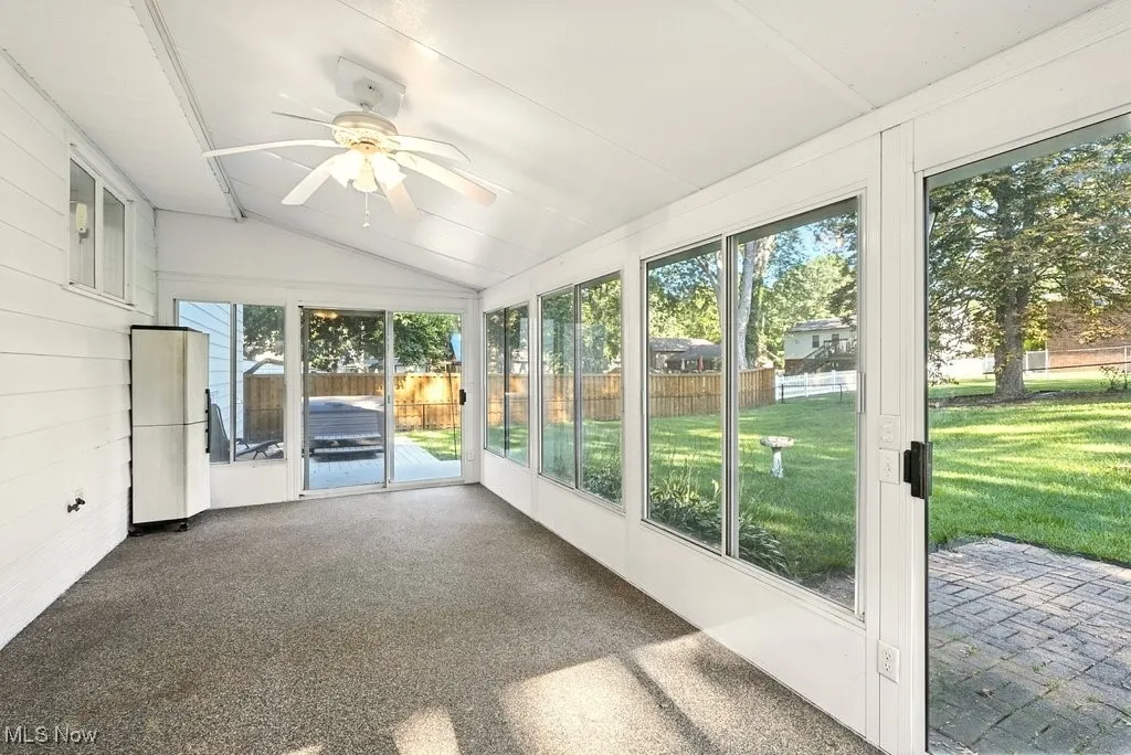 Sunroom at the back of the home