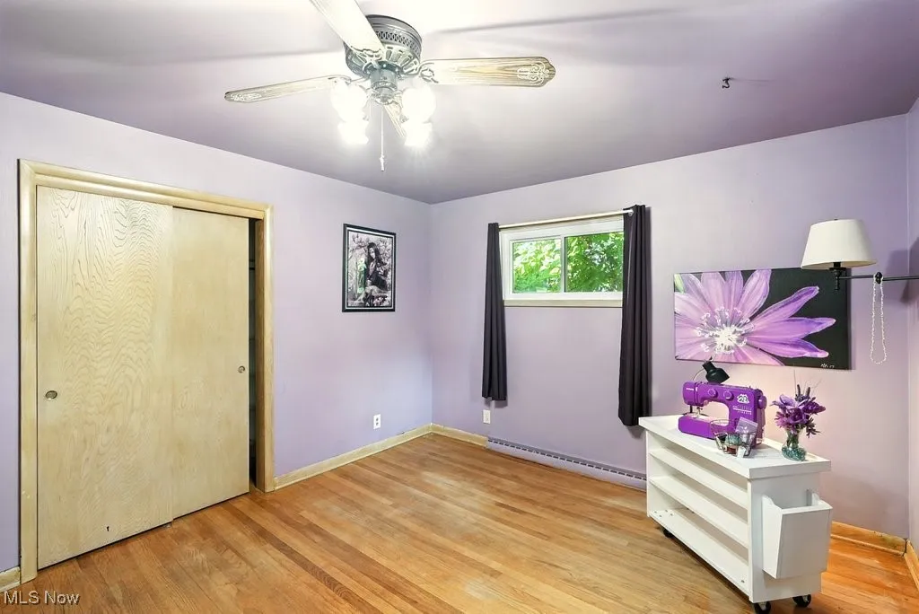 Third upstairs bathroom with wood floors