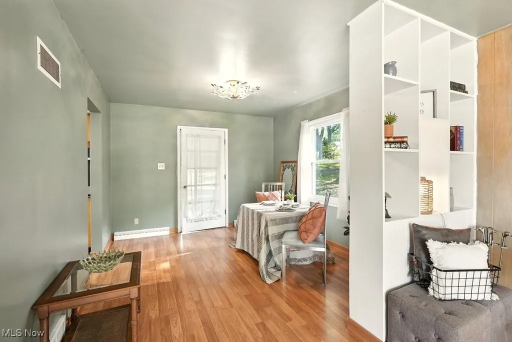Formal dining area and door to back sunroom