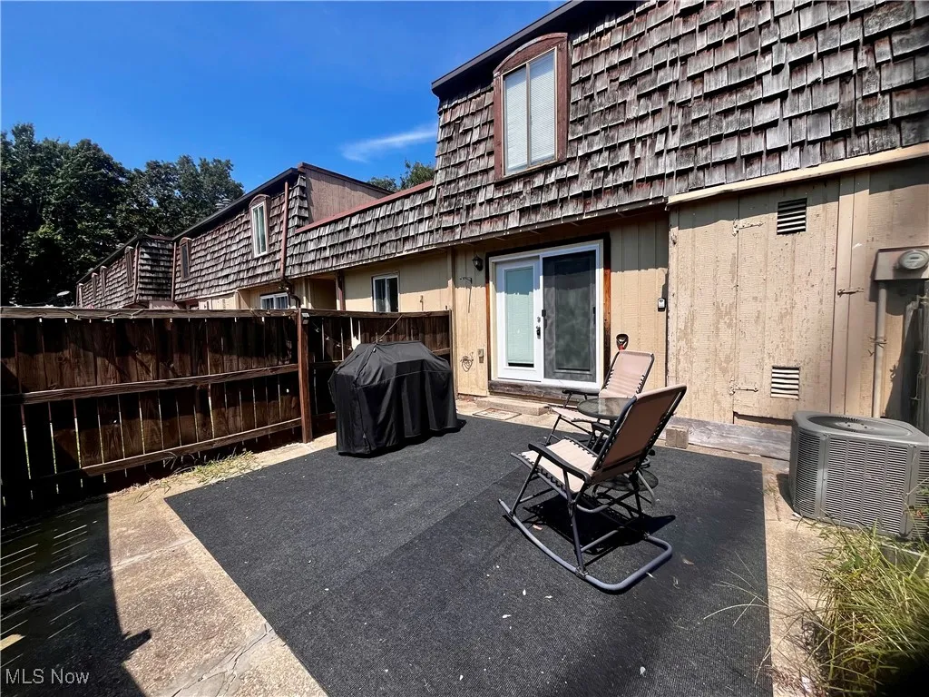 View of patio featuring grilling area