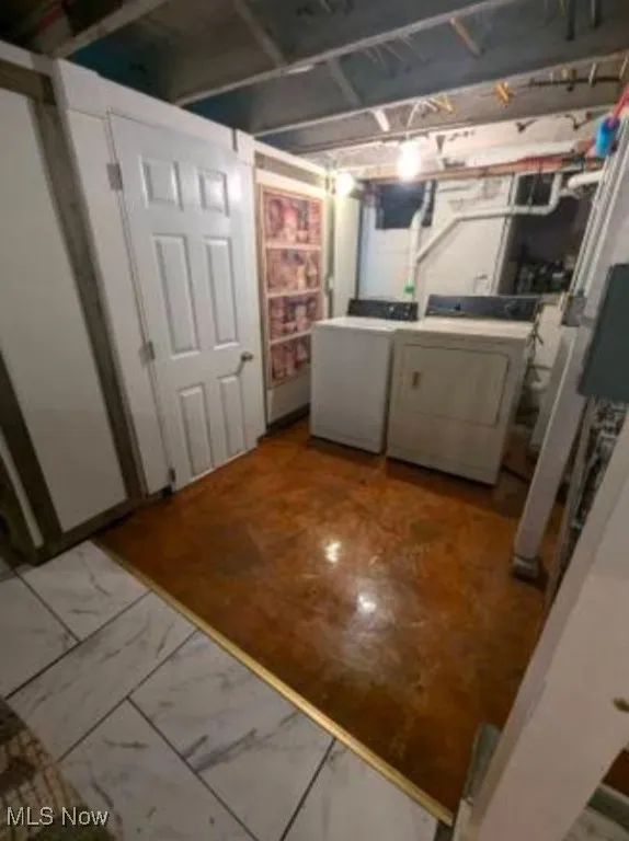 Laundry area with separate washer and dryer