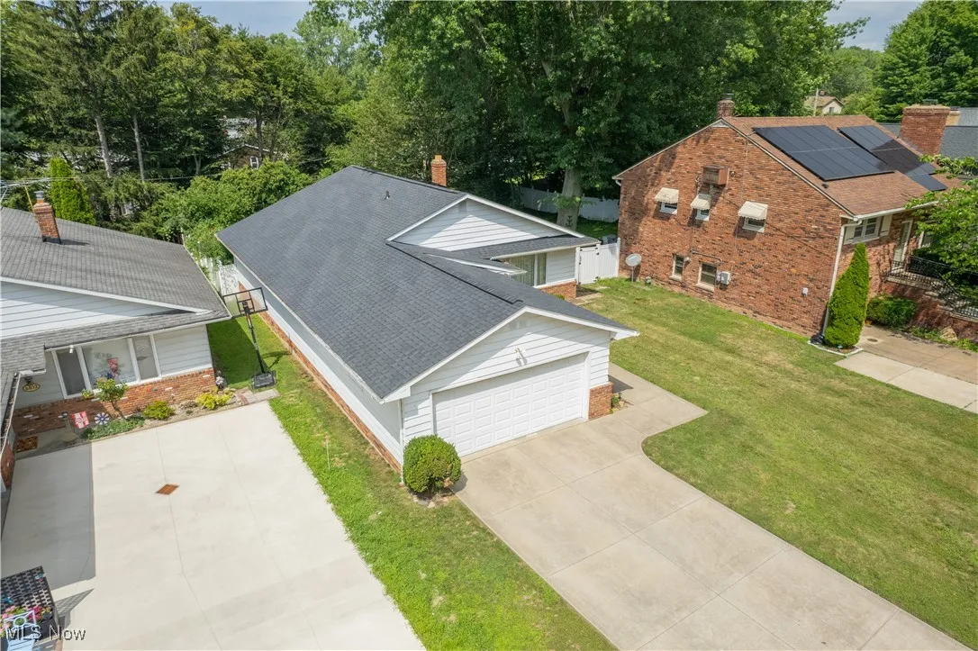 View from above of property