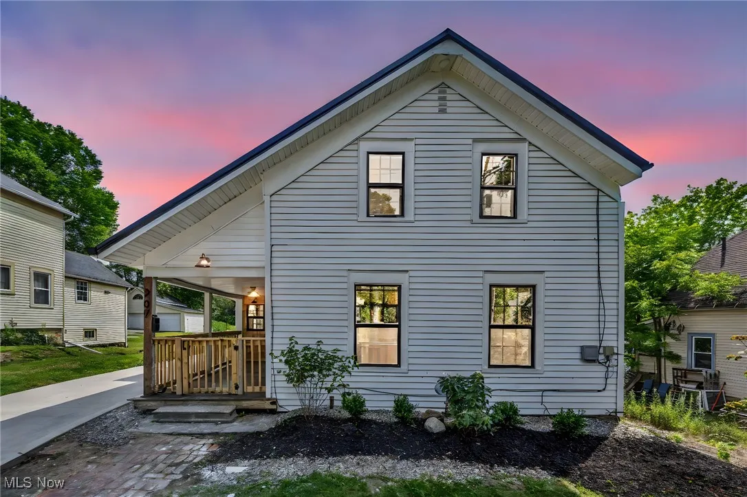 View of front of home with a porch
