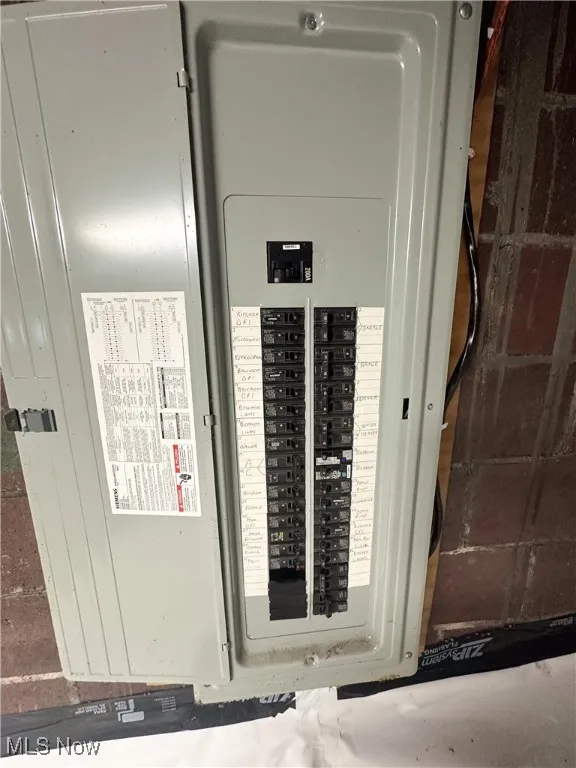Utility room with electric panel