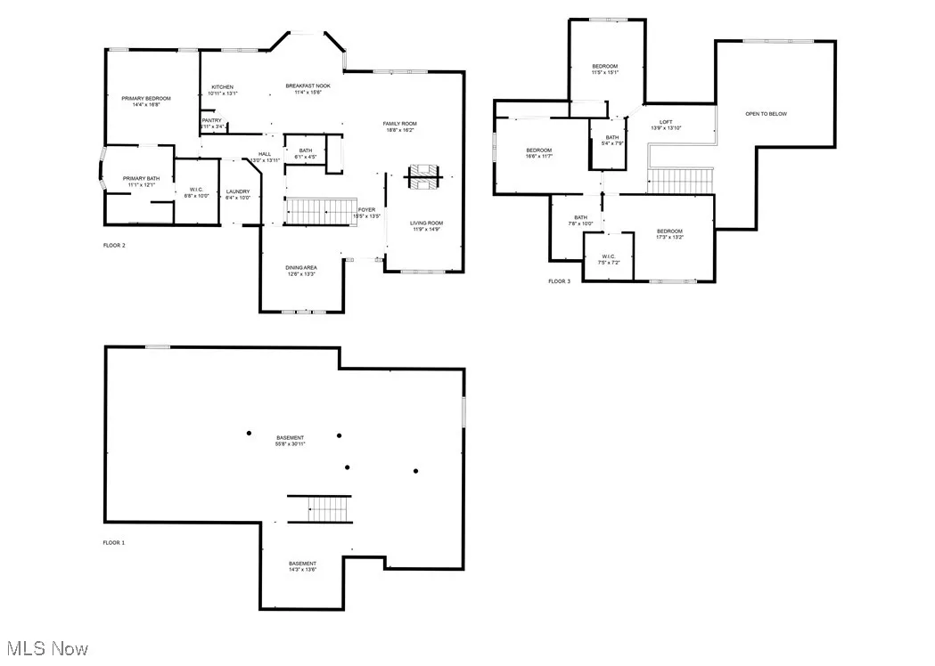 View of 1st floor room layout